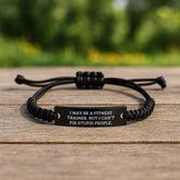 Funny Fitness Trainer Rope Bracelet Gifts for Men Women Friends from Family - Image 2